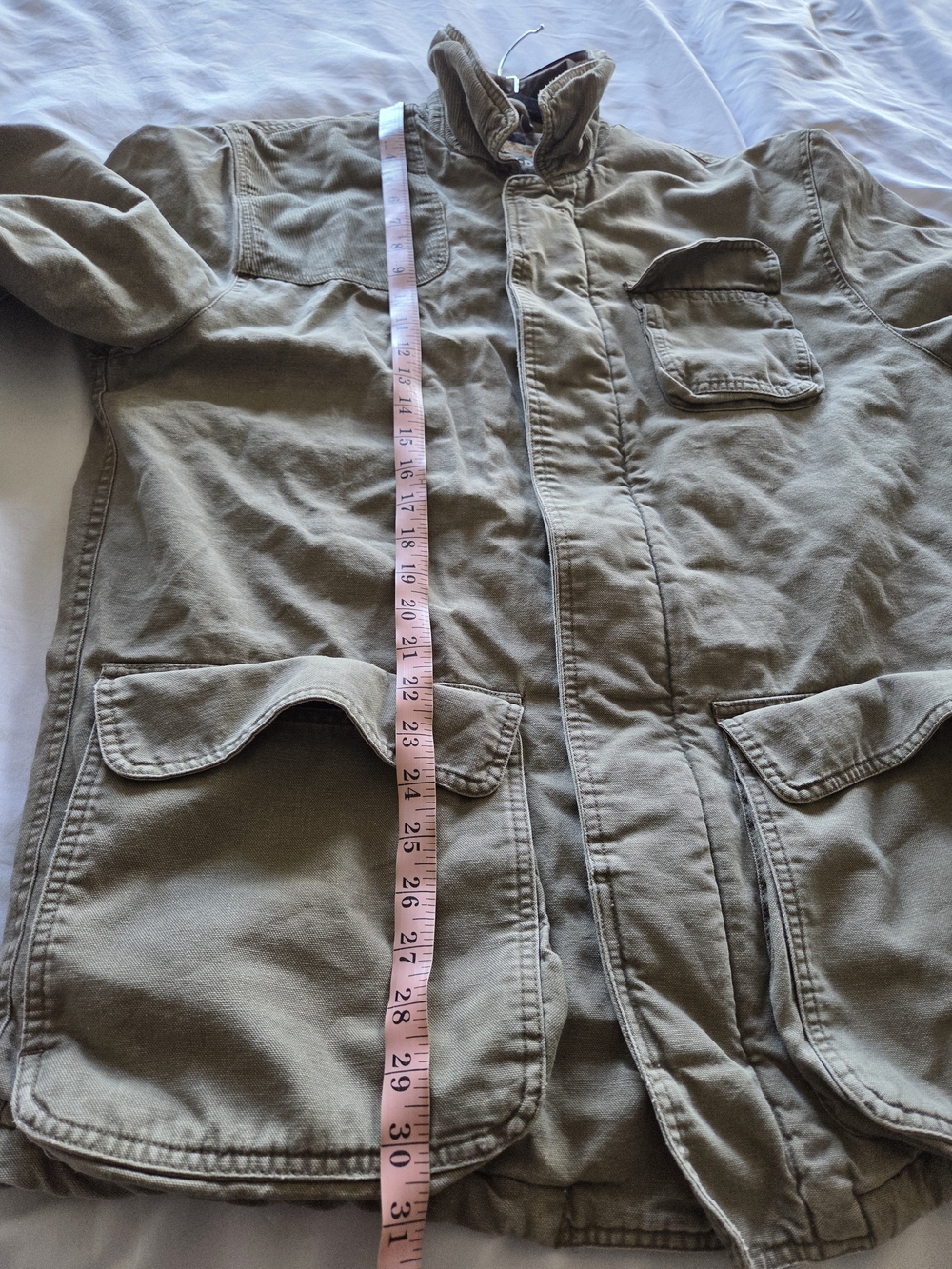 GAP | Vintage Out Of Door Olive Field Jacket with Brown Leather Collar - Picture 8 of 9